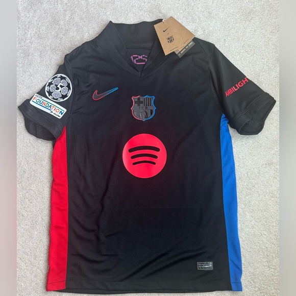 Barcelona away soccer jersey 24/25 lamine yamal Champions League patches small - Picture 2 of 6